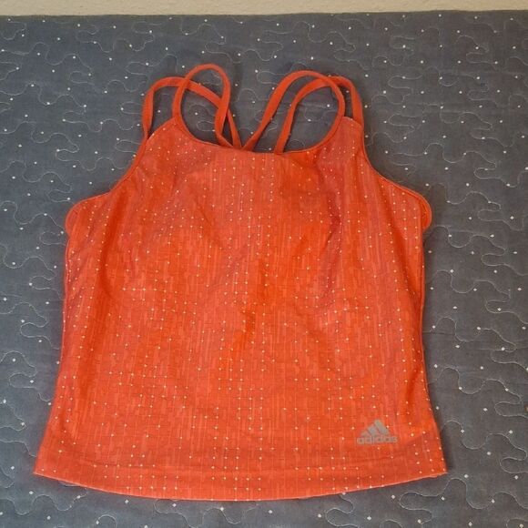 Adidas Women's Orange Tank Top size small - Picture 1 of 5